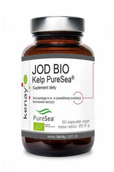 Kenay Kelp Iodine Source PureSea bottle containing 60 capsules for thyroid support with organic algae.